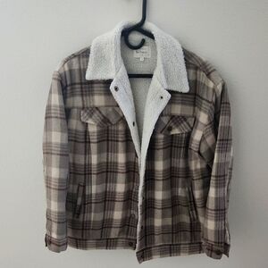 Böhme Brown Plaid Sherpa-Lined Jacket